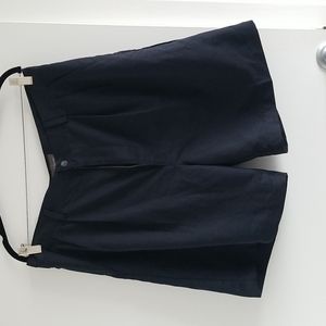 Men's black flat front shorts